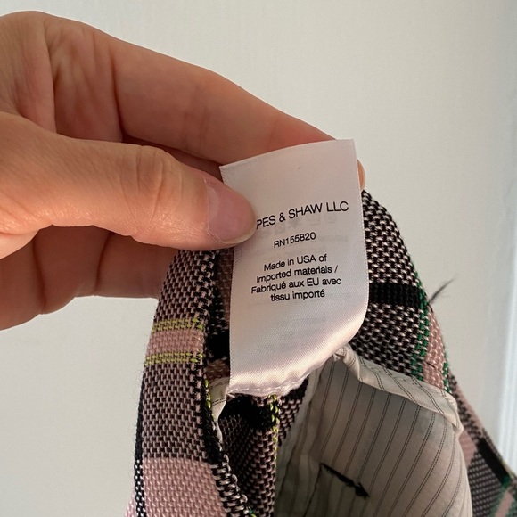 VERONICA BEARD Gemini Pink Plaid Tuxedo Pants Size 6 - Picture 13 of 13